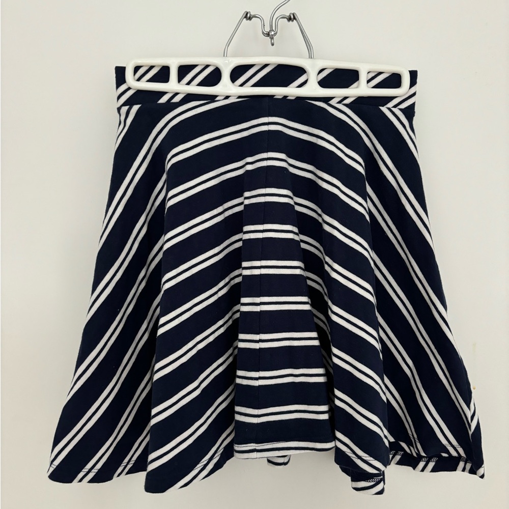 SO Heritage Blue and White Striped Mini Skirt Size S